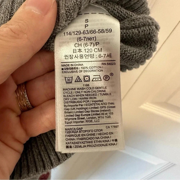 GAP Kids STAR WARS Millennium Falcon Intarsia Sweater Gray Size Small (6-7) - Picture 6 of 11